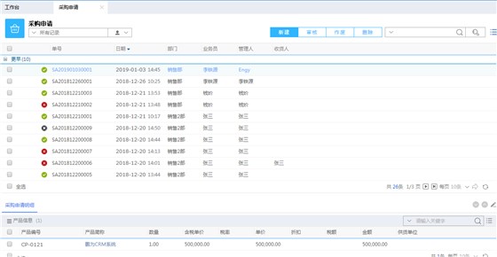 富联娱乐采购申请模块
