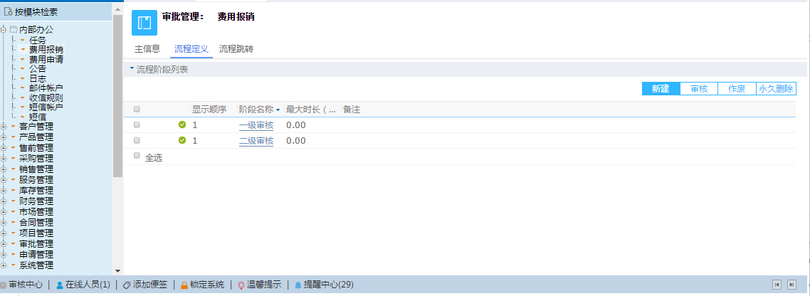 审批管理流程自定义